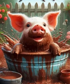 Cool Funny Pig Diamond Painting