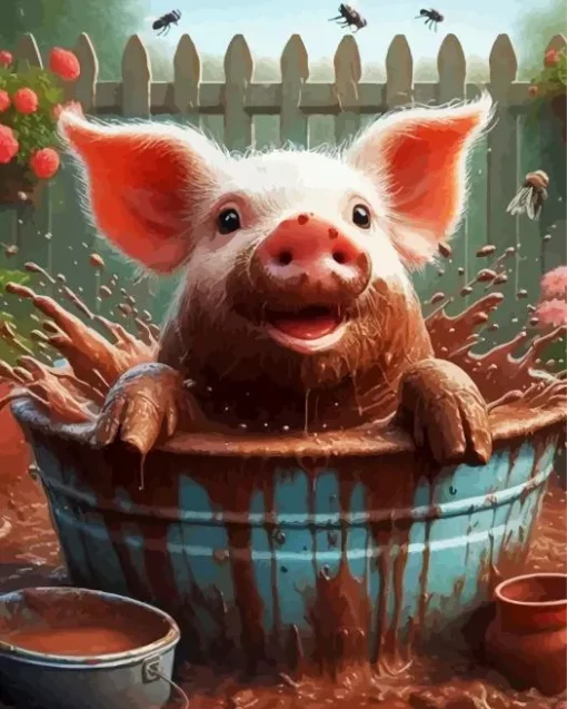 Cool Funny Pig Diamond Painting