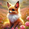 Cute Flower Eevee Diamond Painting