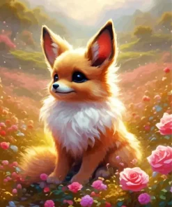 Cute Flower Eevee Diamond Painting