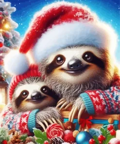 Cute Funny Sloths Diamond Painting