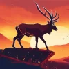 Deer Silhouette Diamond Painting