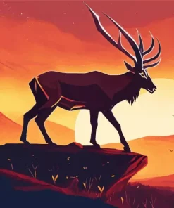 Deer Silhouette Diamond Painting
