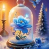 Enchanted Blue Flower Diamond Painting