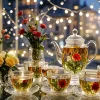 Floral Tea Set Art Diamond Painting