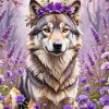 Flower Crown Dog Art Diamond Painting