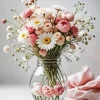 Flower In Glass Vase Diamond Painting