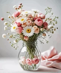 Flower In Glass Vase Diamond Painting