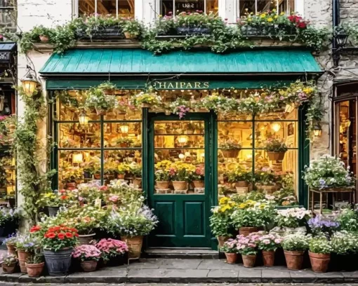 Flower Shop Art Diamond Painting