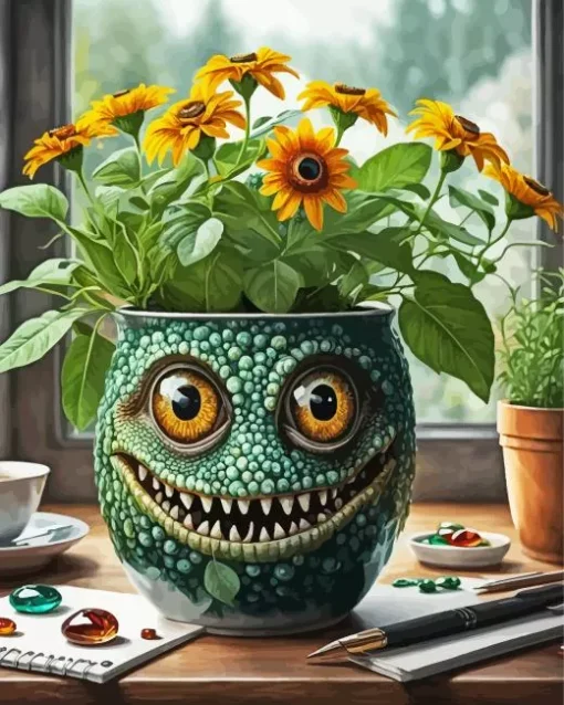 Flowerpot Art Diamond Painting