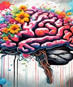Flowers Brain Art Diamond Painting