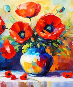 Flowers Poppy Art Diamond Painting