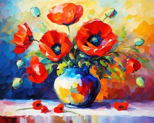 Flowers Poppy Art Diamond Painting