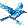 Flying Blue Bird Diamond Painting