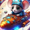 Flying Mouse Art Diamond Painting