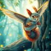 Flying Squirrel Art Diamond Painting