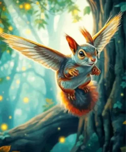 Flying Squirrel Art Diamond Painting