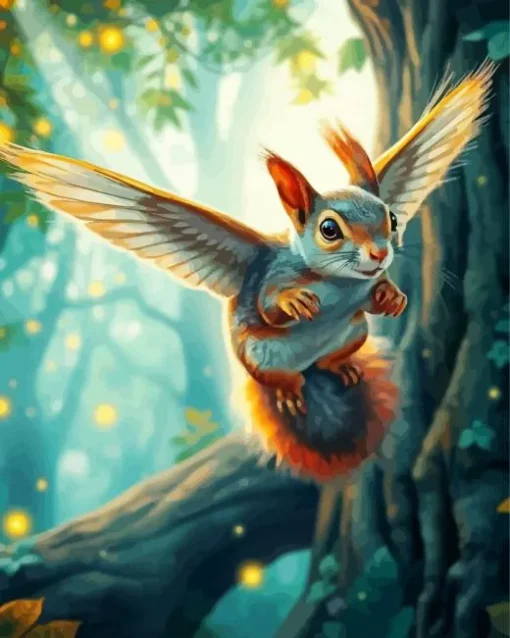 Flying Squirrel Art Diamond Painting
