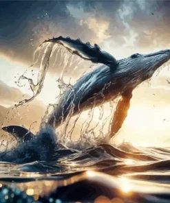 Flying Whale Art Diamond Painting