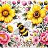 Folk Art Bee Diamond Painting