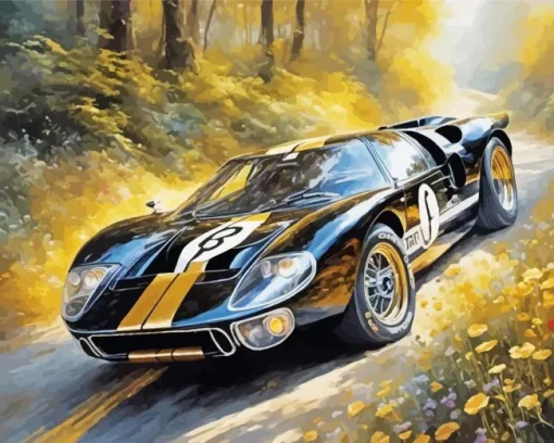 Ford GT 40 Black Diamond Painting