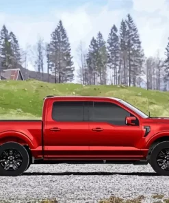 Ford Pickup Red Truck Diamond Painting