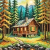 Forest Cabin Art Diamond Painting