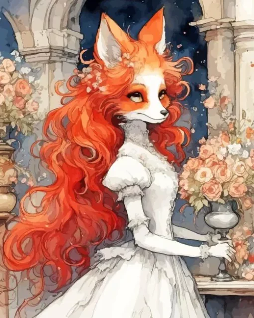 Fox Female Art Diamond Painting