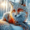 Fox In Snow Art Diamond Painting