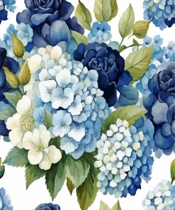 French Hydrangea Diamond Painting
