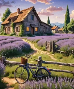 French Lavender House Diamond Painting