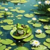 Cute Frog And Lily Pad Diamond Painting