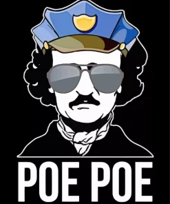 Funny Edgar Allan Poe Diamond Painting