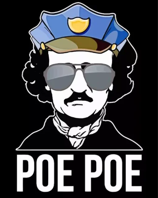 Funny Edgar Allan Poe Diamond Painting