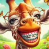 Funny Giraffe With Braces Diamond Painting