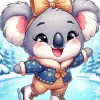 Funny Koala Skiing Diamond Painting