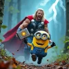 Funny Minion Thor Diamond Painting