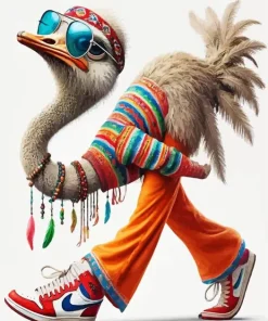 Funny Ostrich Diamond Painting