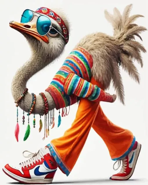 Funny Ostrich Diamond Painting