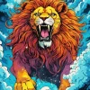 Furious Lion Art Diamond Painting