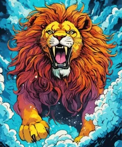 Furious Lion Art Diamond Painting