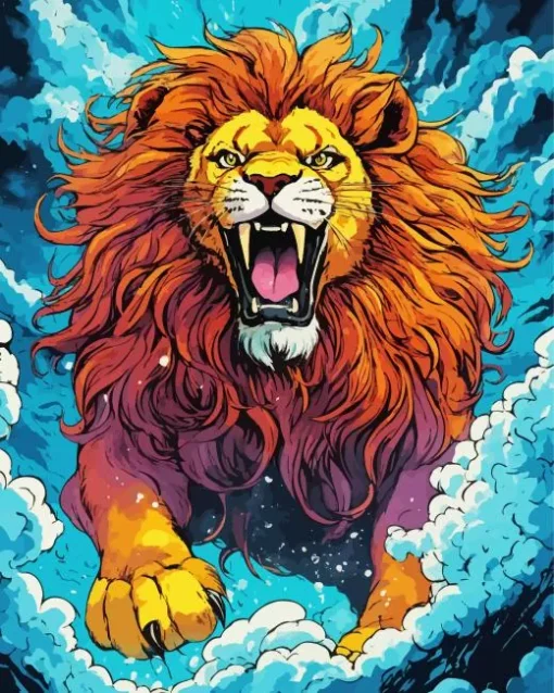 Furious Lion Art Diamond Painting
