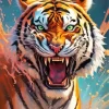 Furious Tiger Art Diamond Painting