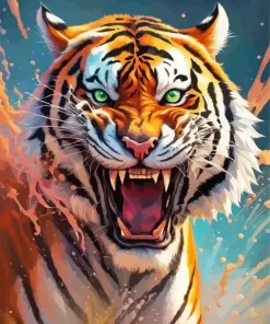 Furious Tiger Art Diamond Painting