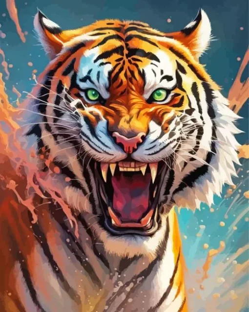 Furious Tiger Art Diamond Painting