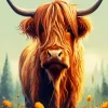Furry Baby Cow Diamond Painting
