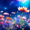 Galaxy Flowers Magic Art Diamond Painting