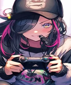 Anime Gamer Girl Diamond Painting