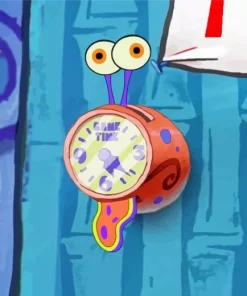Gary The Snail Clock Art Diamond Painting