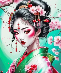 Geisha Girl Diamond Painting